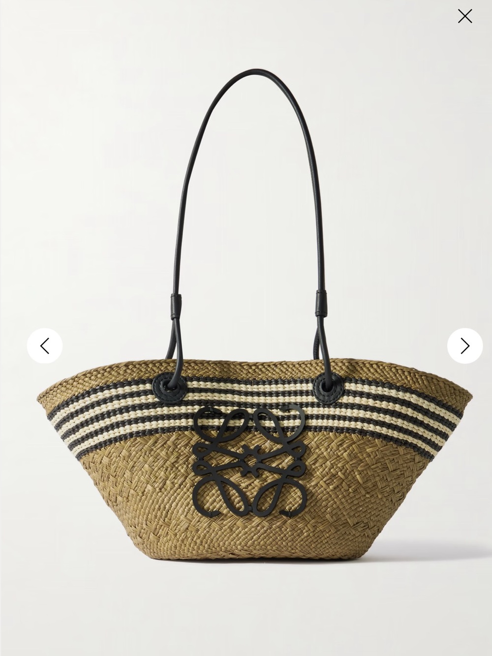 Loewe Anagram Small Rafia Tote, NWT